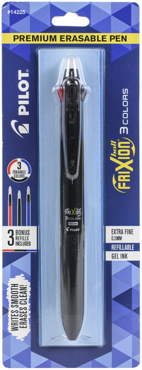 Pilot FriXion Ball 3 Color Extra Fine Point Erasable Pen-Red/Blue/Black